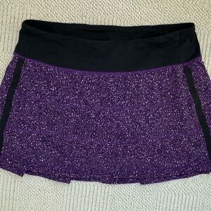 Lululemon Purple and Black Pace Rival Tennis Skirt Size 6